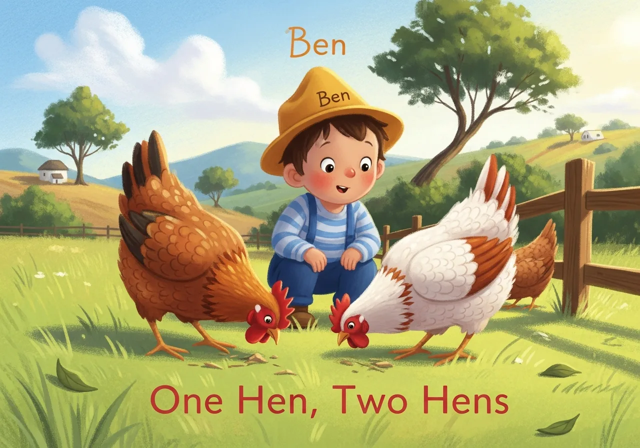 One Hen, Two Hens — Grade 1 graded reader (Term 4 · Plurals)
