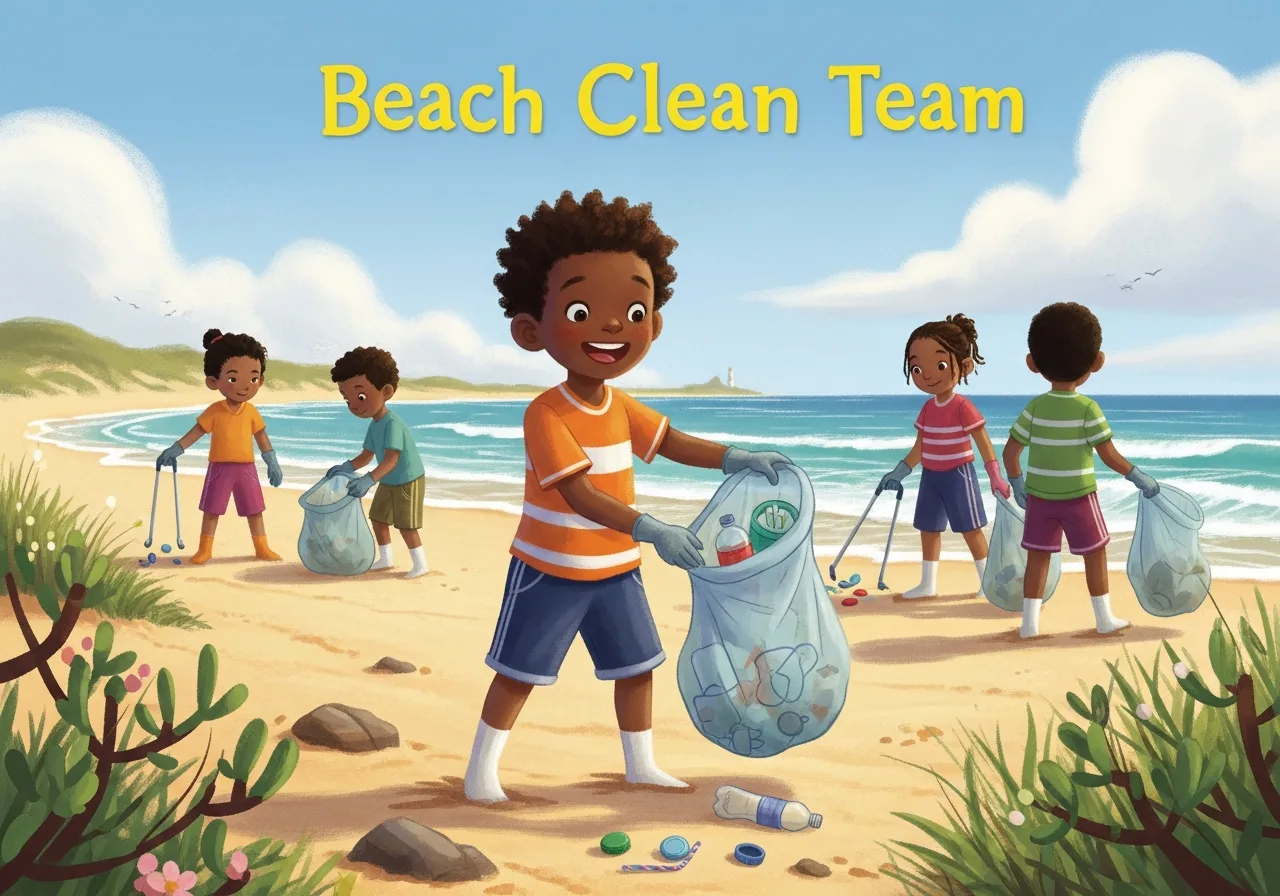The Beach Clean Team — Grade 2 graded reader (Stage · Fluency)