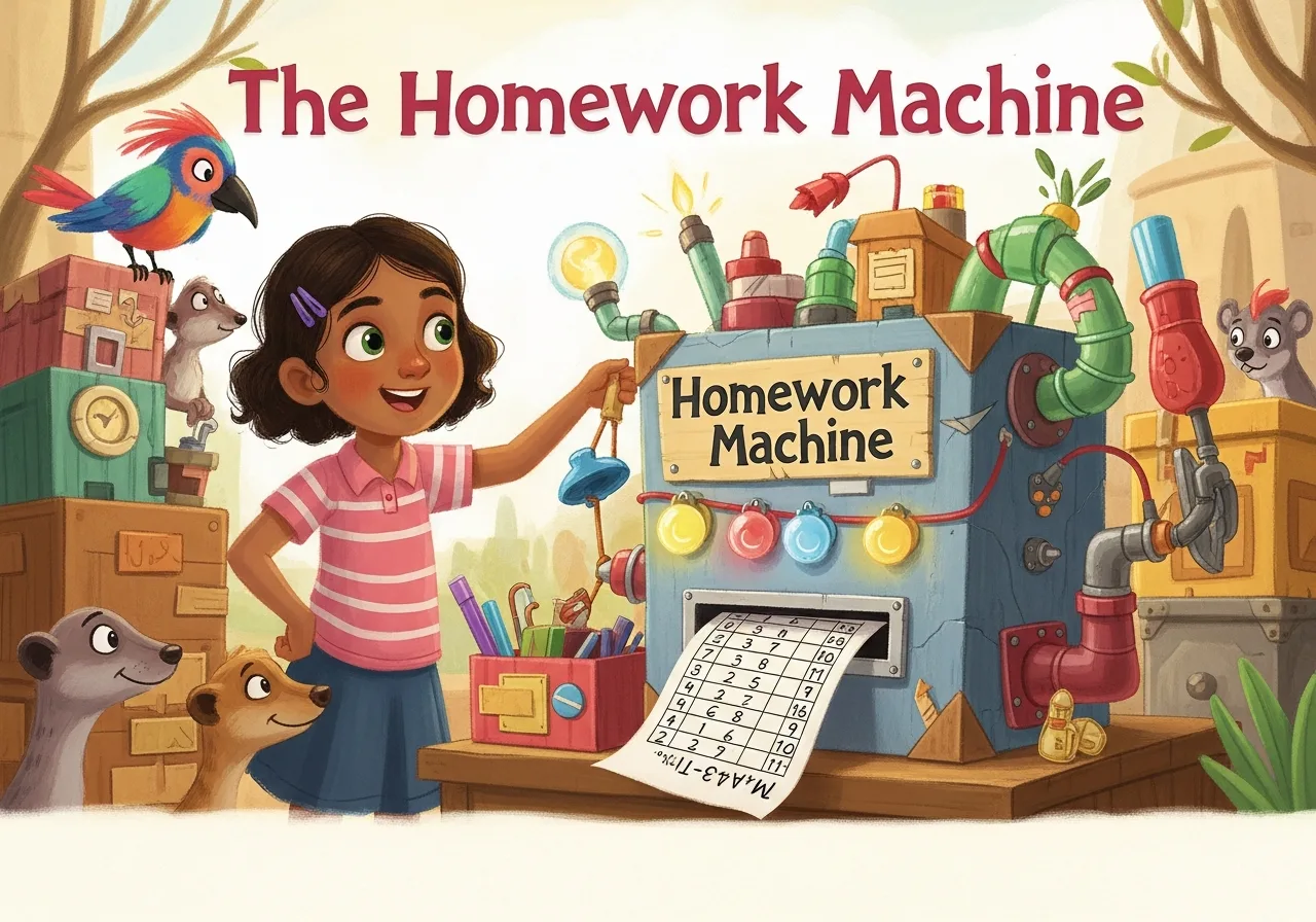 The Homework Machine — Grade 3 graded reader (Level 3 · Humour)