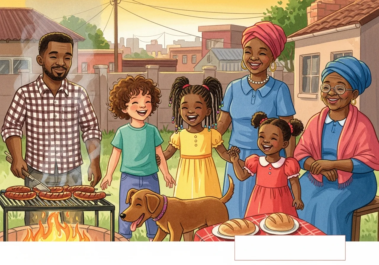 The Braai — Sunbird Readers Stage 2 · Early Sentences graded reader