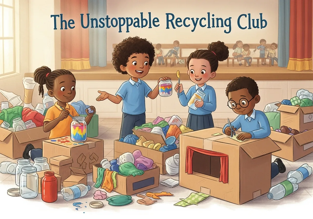 The Unstoppable Recycling Club — Grade 3 graded reader (Term 4 · Prefixes)