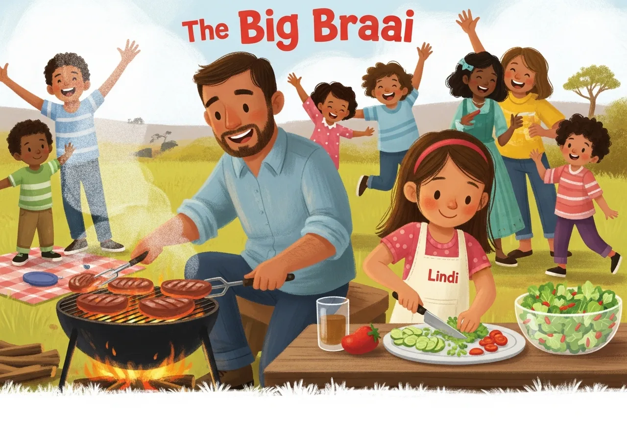 The Big Braai Day — Grade 1 graded reader (Level 24 · Revision story)